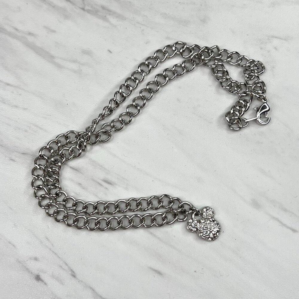Disney Mickey Mouse Rhinestone Chain Link Necklace